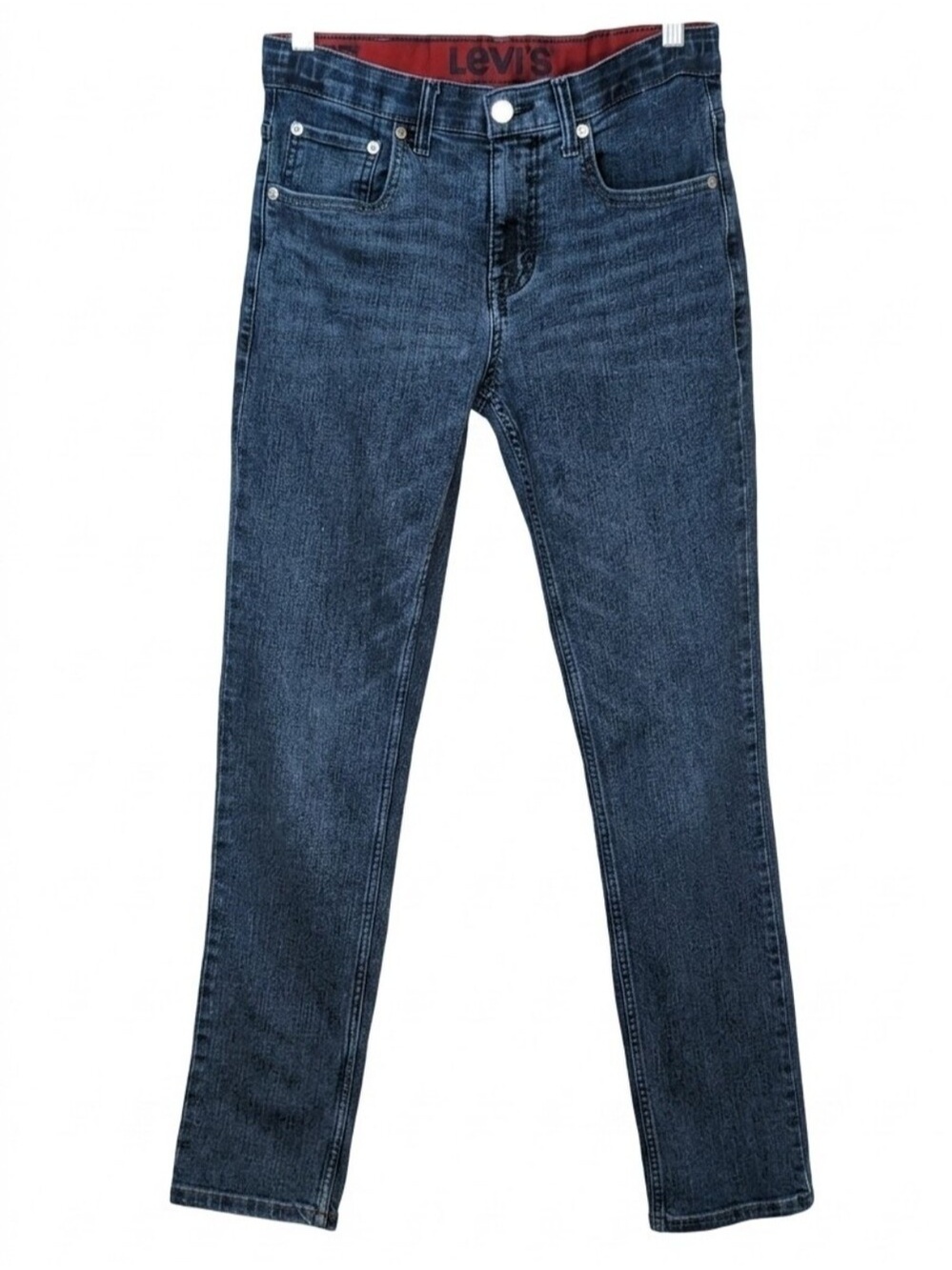 Levis 511 Slim Fit Jeans Youth Size 16 Medium Wash Blue Denim Adjustable Waist